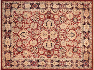 handmade Traditional  Red Blue Hand Knotted RECTANGLE 100% WOOL area rug 8x10